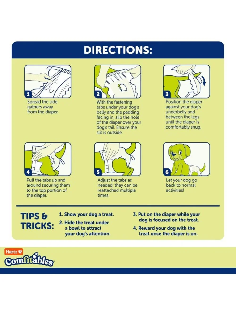 Disposable Dog Diapers Size M, 32 Count - Comfortable, Secure Fit, Easy to Use